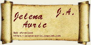 Jelena Avrić vizit kartica